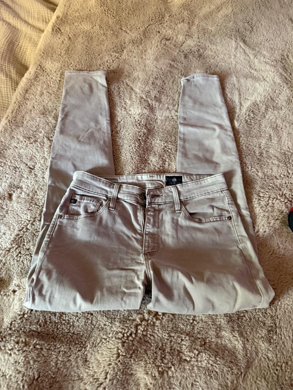 Ag Adriano Goldschmied Light Taupe Skinny Jeans